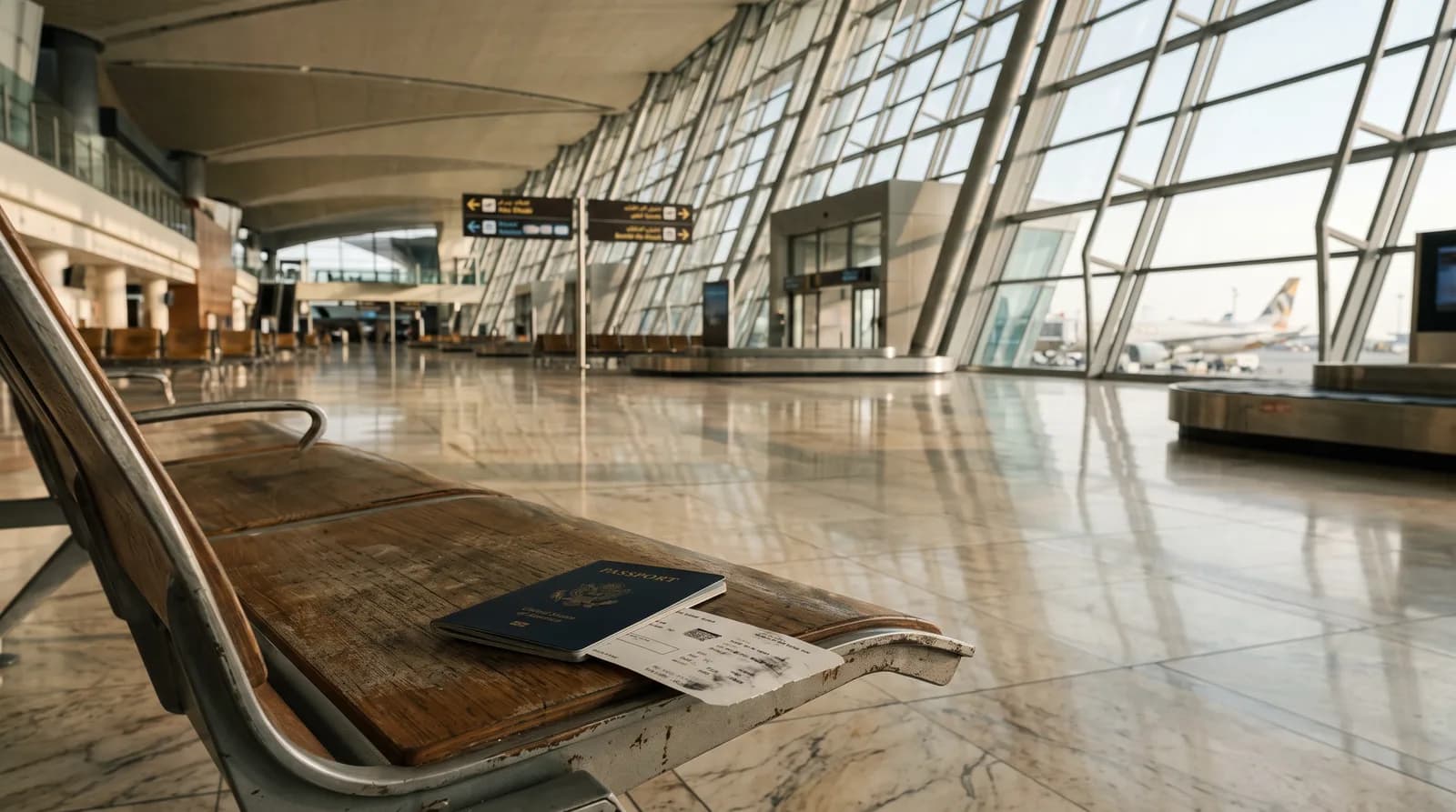 Passkontrolle am Flughafen