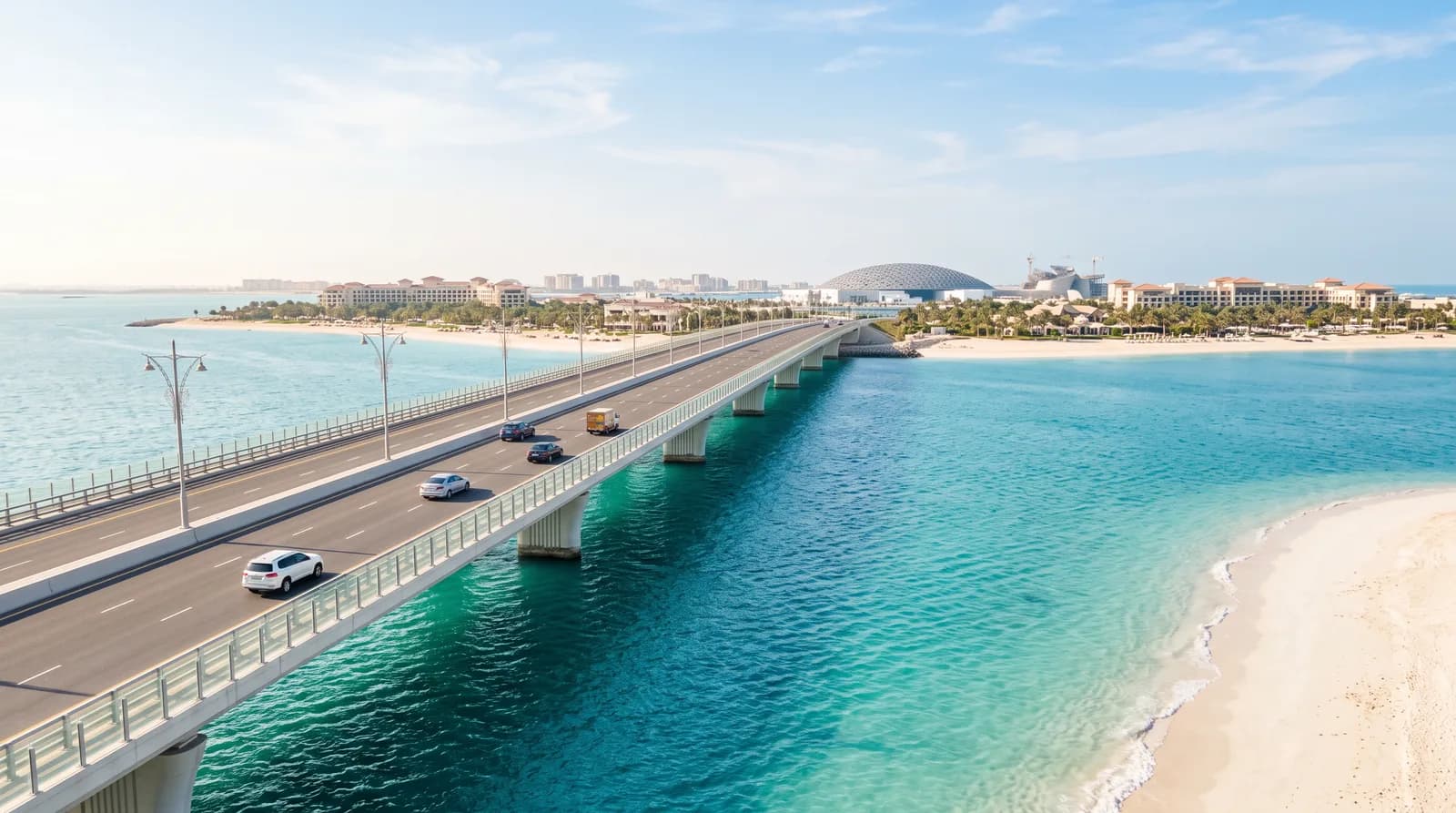 Die Brücke nach Saadiyat Island