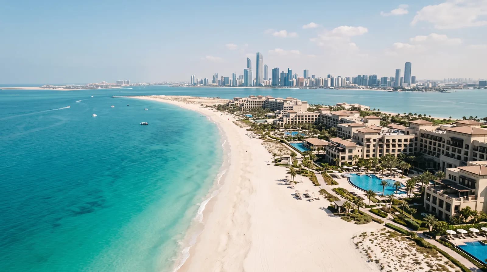 Die Uferpromenade von Saadiyat Island in Abu Dhabi