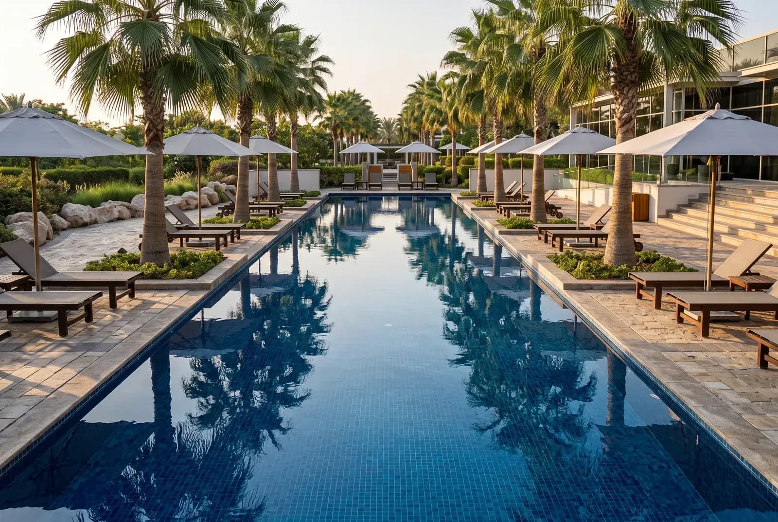 Aerial view of the pools, Park Hyatt Abu Dhabi